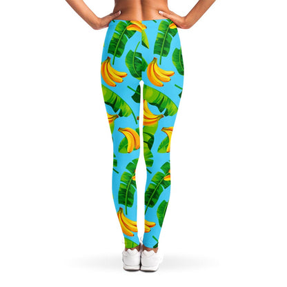 Banana Leaf Pattern Print Women's Leggings