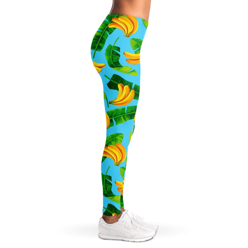 Banana Leaf Pattern Print Women's Leggings