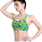 Banana Leaf Pattern Print Women's Sports Bra