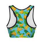 Banana Leaf Pattern Print Women's Sports Bra