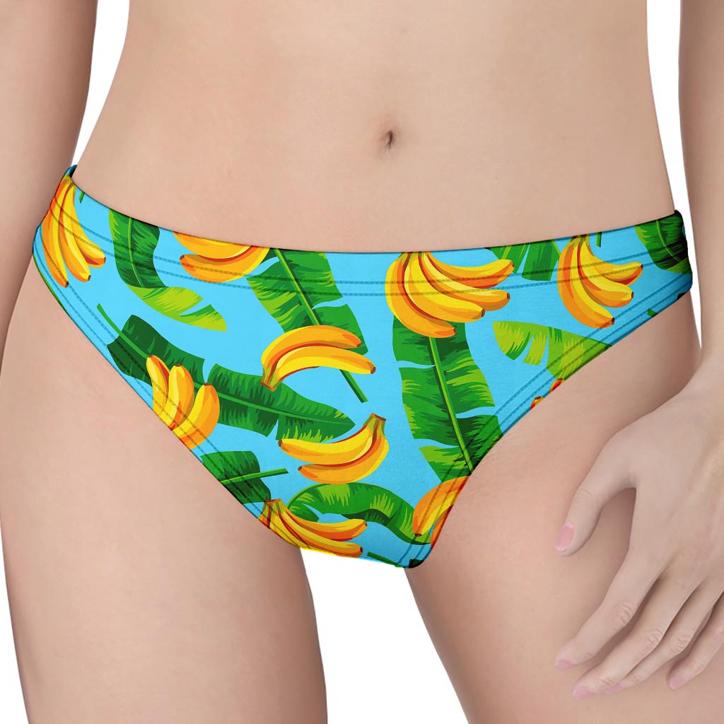 Banana Leaf Pattern Print Women's Thong