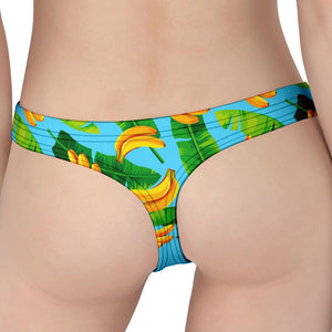 Banana Leaf Pattern Print Women's Thong