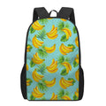 Banana Palm Leaf Pattern Print 17 Inch Backpack