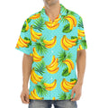 Banana Palm Leaf Pattern Print Aloha Shirt