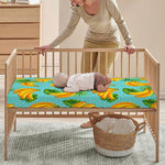 Banana Palm Leaf Pattern Print Baby Crib Sheet