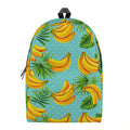 Banana Palm Leaf Pattern Print School Backpack