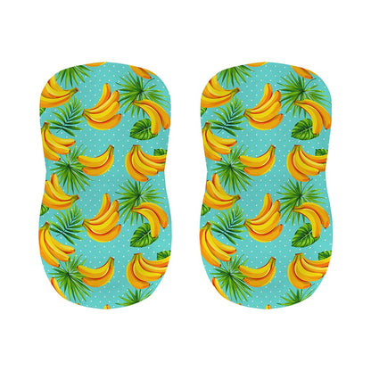 Banana Palm Leaf Pattern Print Bar Stool Covers