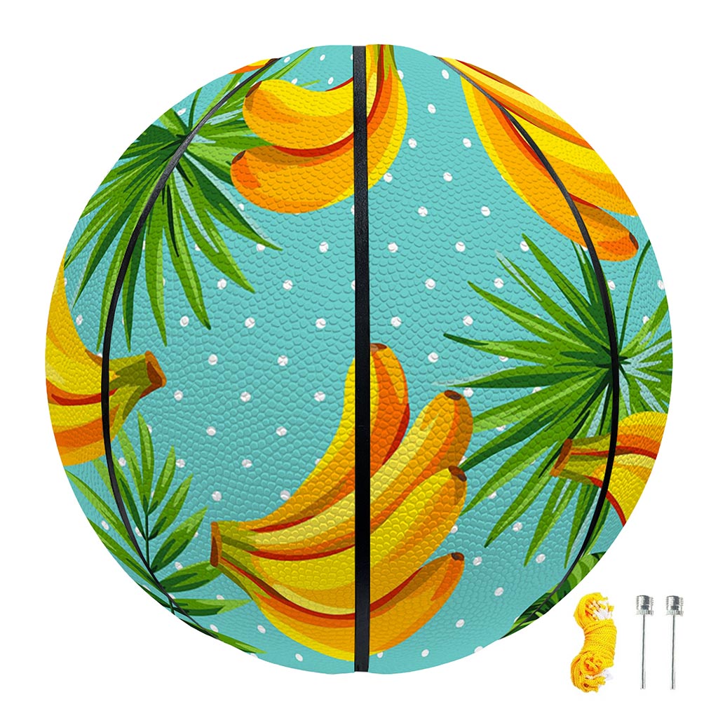 Banana Palm Leaf Pattern Print Basketball