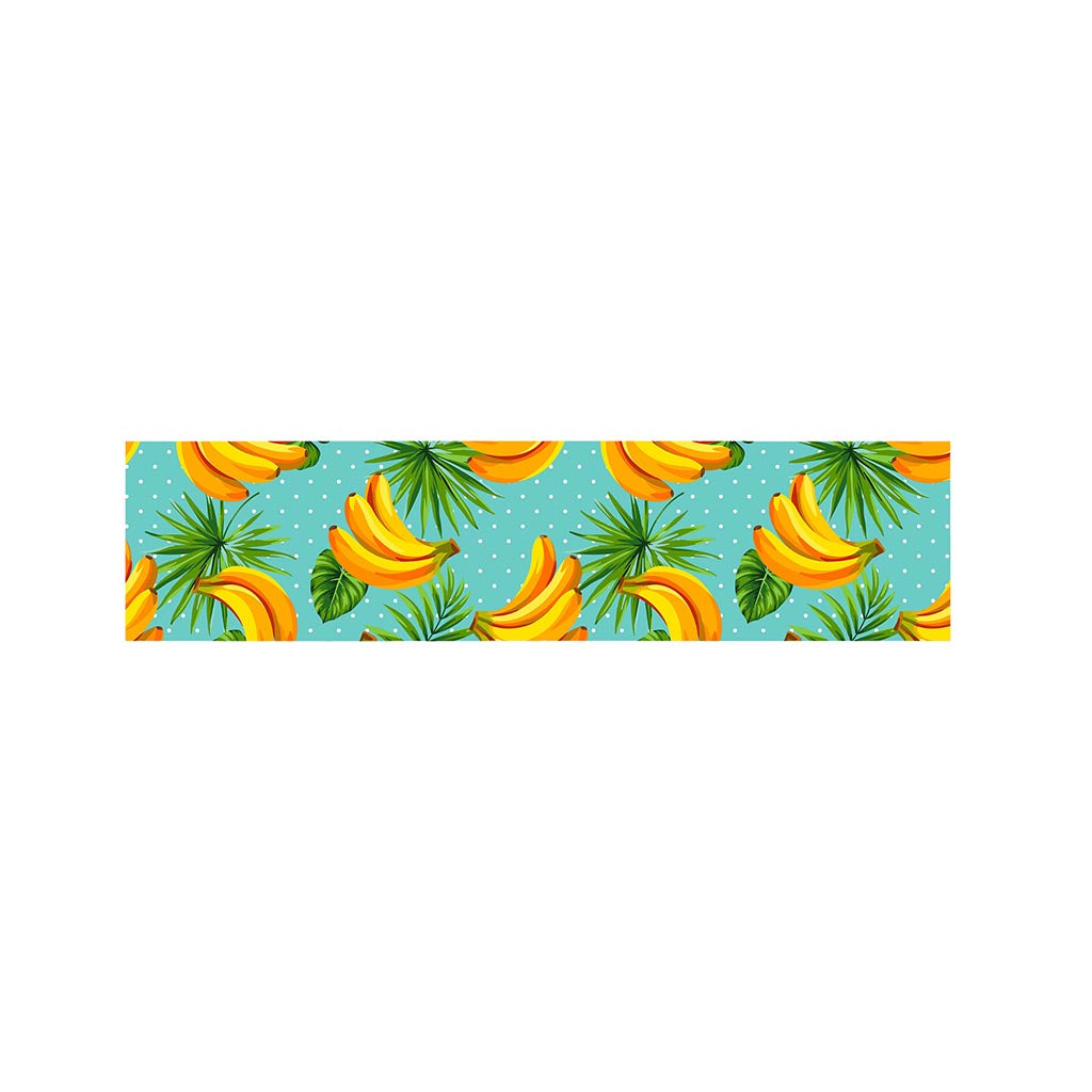 Banana Palm Leaf Pattern Print Bed Runner