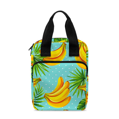 Banana Palm Leaf Pattern Print Bible Tote Bag