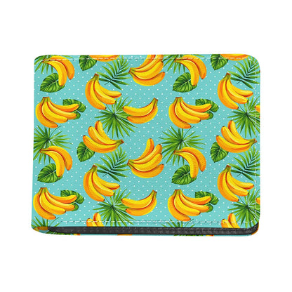 Banana Palm Leaf Pattern Print Bifold Wallet