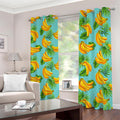 Banana Palm Leaf Pattern Print Dimout Grommet Curtains