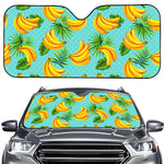 Banana Palm Leaf Pattern Print Car Windshield Sun Shade