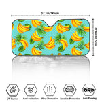 Banana Palm Leaf Pattern Print Car Windshield Sun Shade