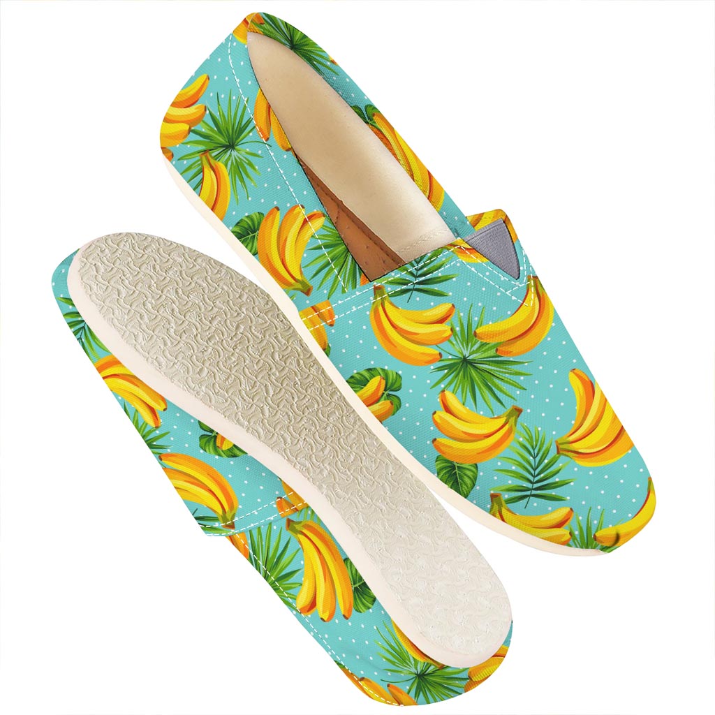 Banana Palm Leaf Pattern Print Casual Shoes