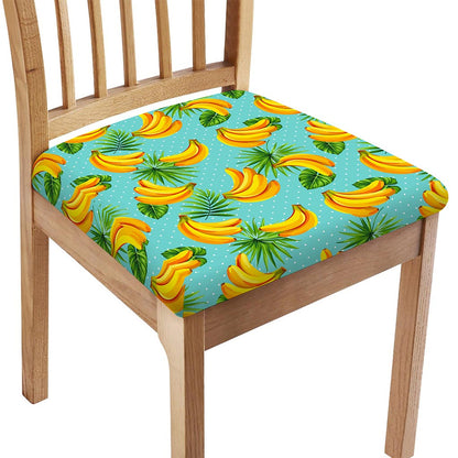 Banana Palm Leaf Pattern Print Chair Cushion Cover