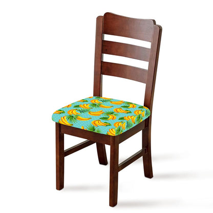 Banana Palm Leaf Pattern Print Chair Cushion Cover