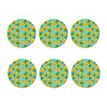Banana Palm Leaf Pattern Print Coaster Set