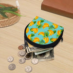 Banana Palm Leaf Pattern Print Coin Purse