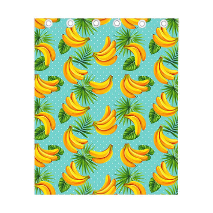 Banana Palm Leaf Pattern Print Curtain