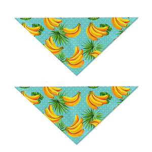 Banana Palm Leaf Pattern Print Dog Bandana