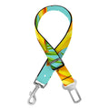 Banana Palm Leaf Pattern Print Dog Seat Belt