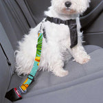 Banana Palm Leaf Pattern Print Dog Seat Belt