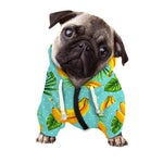 Banana Palm Leaf Pattern Print Dog Zip Up Hoodie