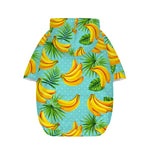 Banana Palm Leaf Pattern Print Dog Zip Up Hoodie