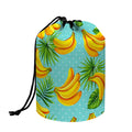 Banana Palm Leaf Pattern Print Drawstring Makeup Bag