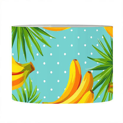 Banana Palm Leaf Pattern Print Drum Lamp Shade