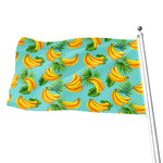 Banana Palm Leaf Pattern Print Flag