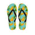 Banana Palm Leaf Pattern Print Flip Flops