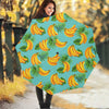 Banana Palm Leaf Pattern Print Foldable Umbrella