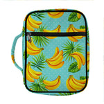 Banana Palm Leaf Pattern Print Front Pocket Bible Bag