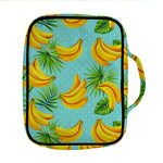 Banana Palm Leaf Pattern Print Front Pocket Bible Bag