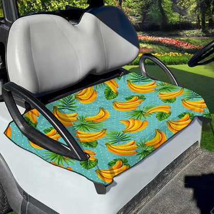 Banana Palm Leaf Pattern Print Golf Cart Seat Cover