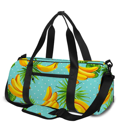 Banana Palm Leaf Pattern Print Gym Bag