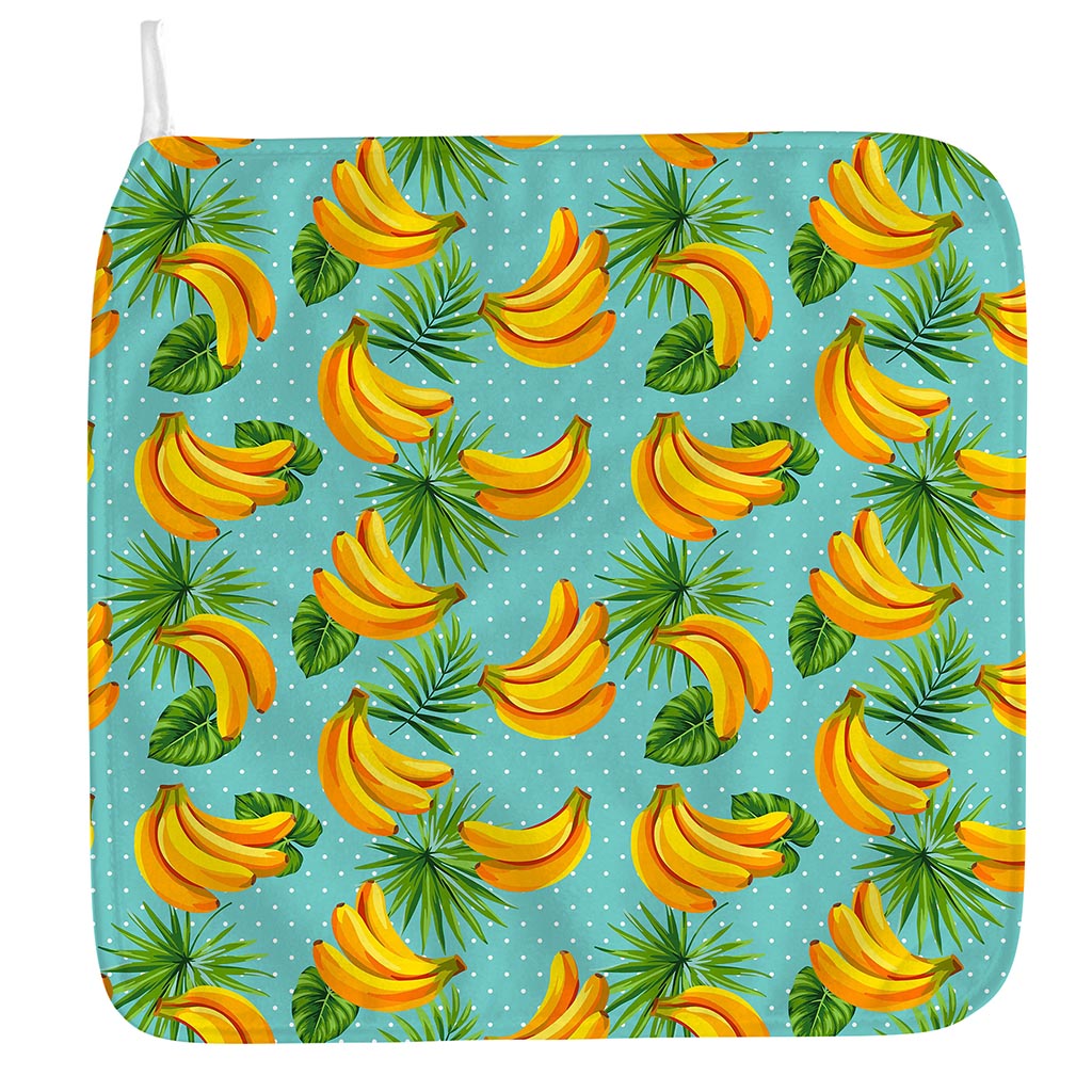 Banana Palm Leaf Pattern Print Hand Towel