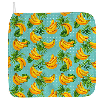 Banana Palm Leaf Pattern Print Hand Towel