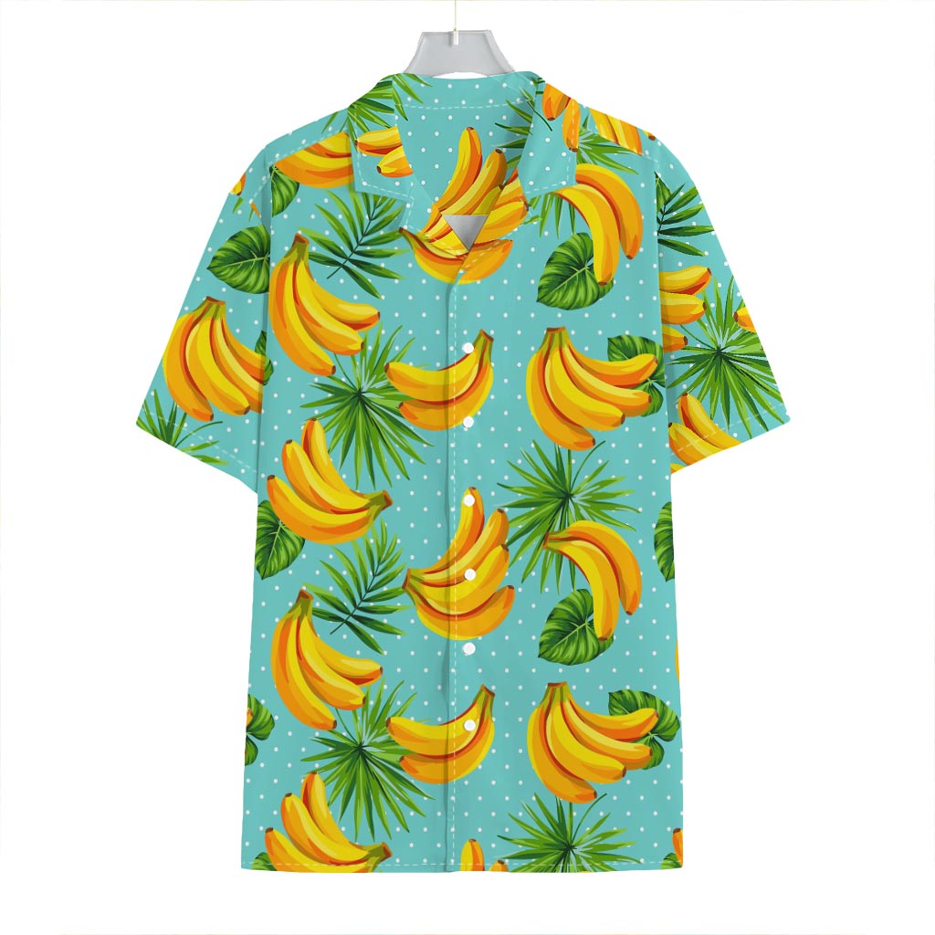 Banana Palm Leaf Pattern Print Hawaiian Shirt