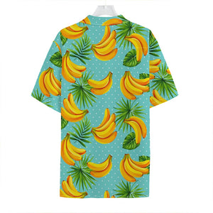 Banana Palm Leaf Pattern Print Hawaiian Shirt