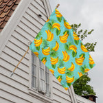 Banana Palm Leaf Pattern Print House Flag