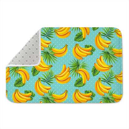 Banana Palm Leaf Pattern Print Indoor Door Mat