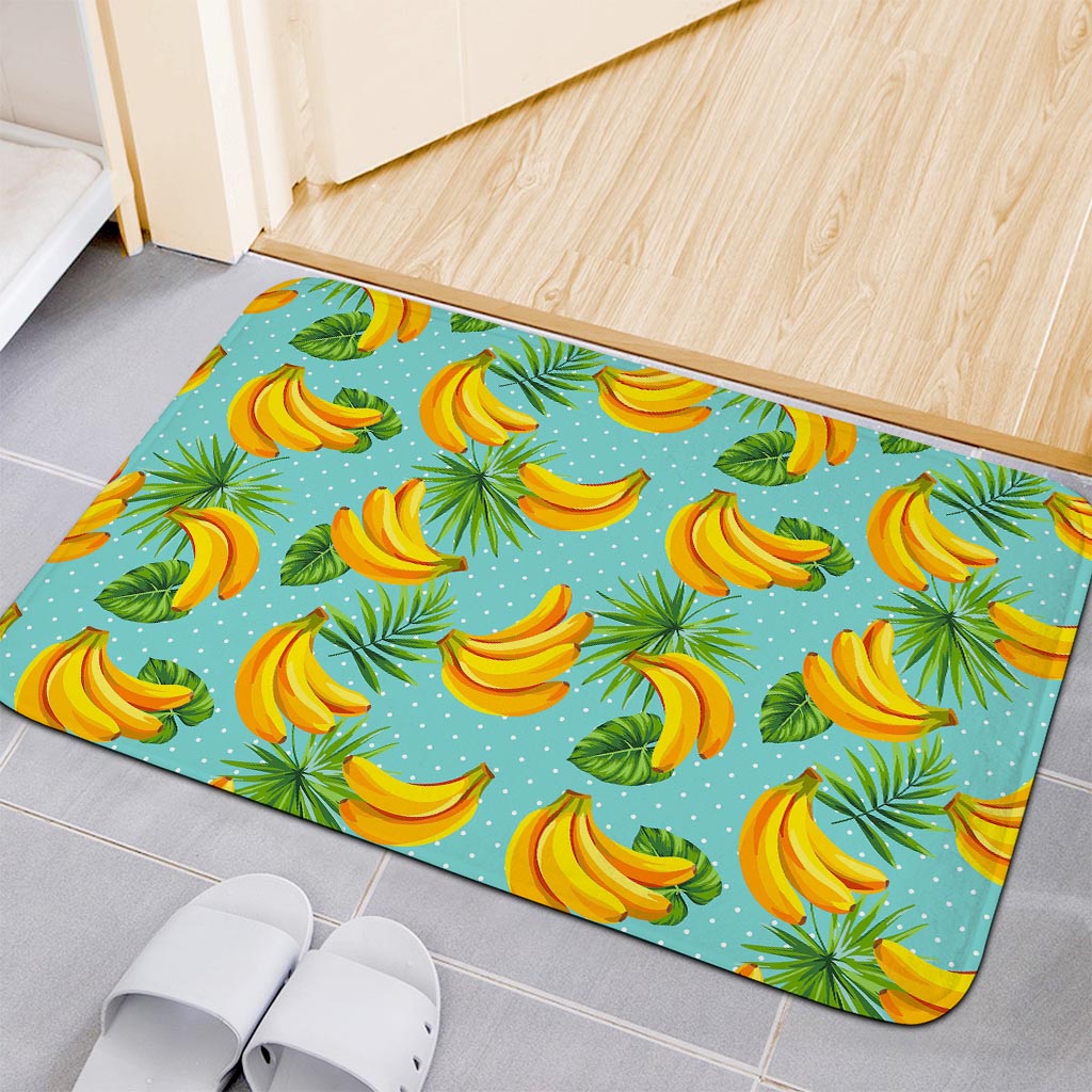 Banana Palm Leaf Pattern Print Indoor Door Mat