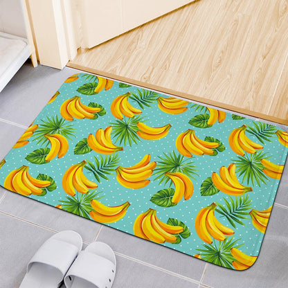 Banana Palm Leaf Pattern Print Indoor Door Mat