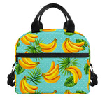 Banana Palm Leaf Pattern Print Insulated Lunch Bag