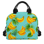 Banana Palm Leaf Pattern Print Insulated Lunch Bag