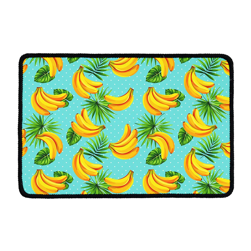Banana Palm Leaf Pattern Print Kitchen Mat