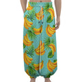 Banana Palm Leaf Pattern Print Lantern Pants